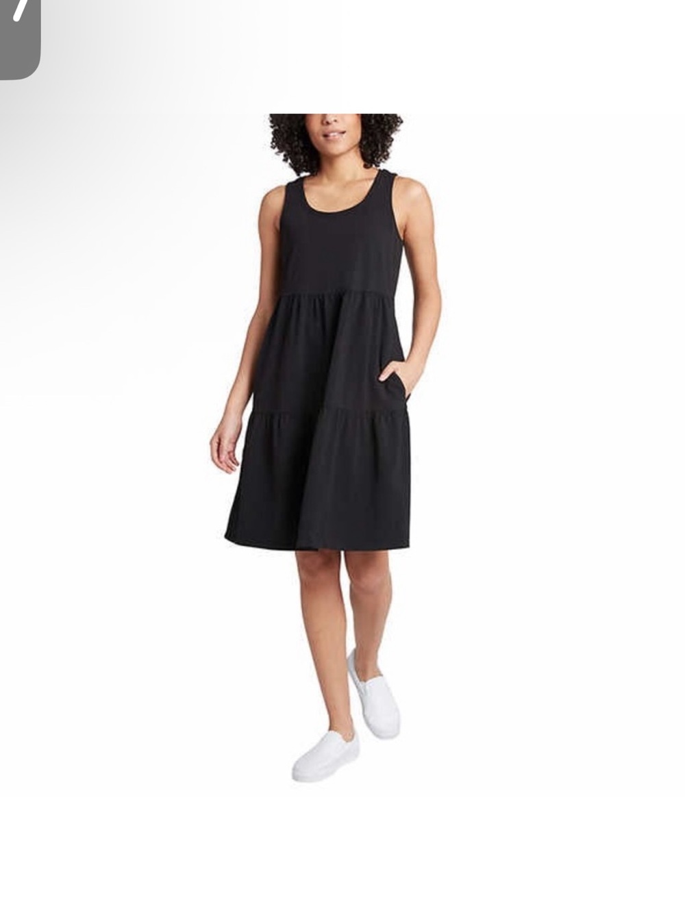 Frye Tiered Black Summer Dress With Pockets 3x